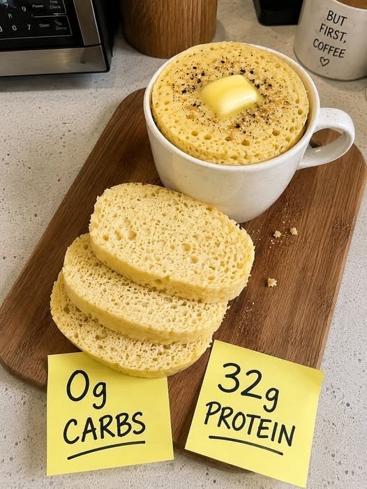 Zero-Carb Bread in a Mug in 90 Seconds