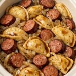 Slow Cooker Pierogi and Sausage Casserole