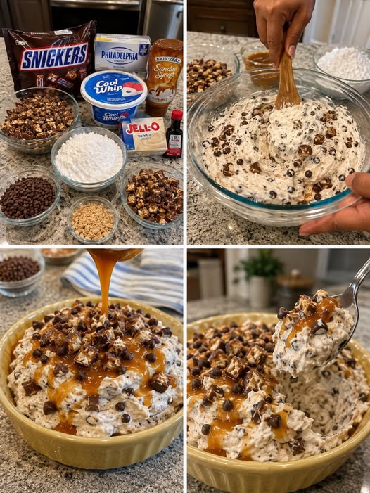 Keto Mediterranean Snickers Caramel Fluff Dessert (Low-Carb & Creamy)