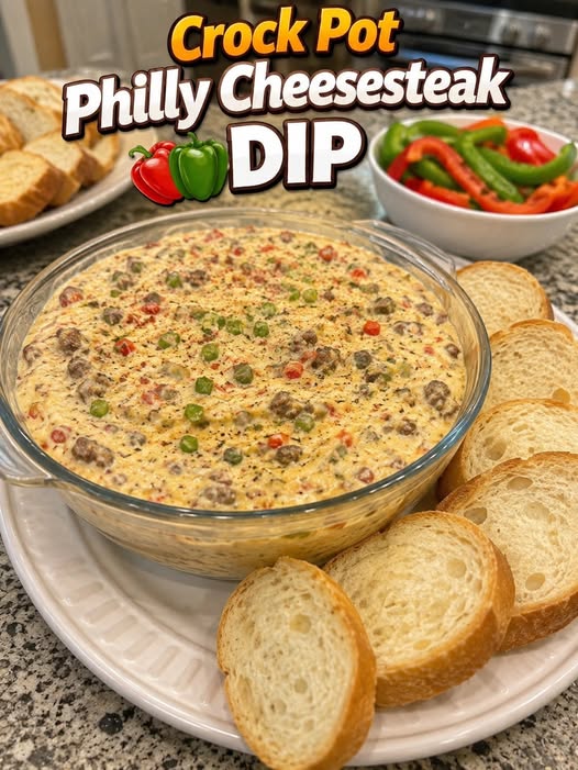 Keto Anti-Inflammatory Crock Pot Philly Cheesesteak Dip (High-Protein & Low-Carb)