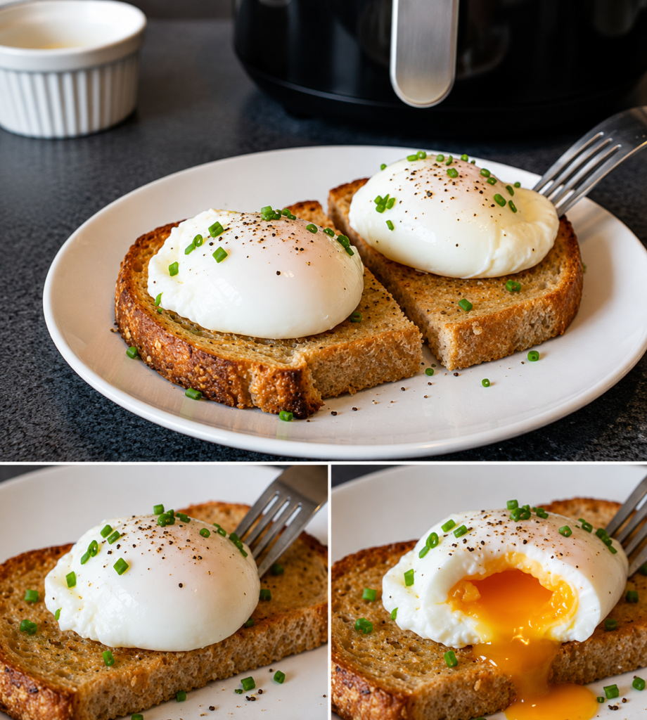 Air Fryer Poached Eggs — Easy, Quick & Foolproof