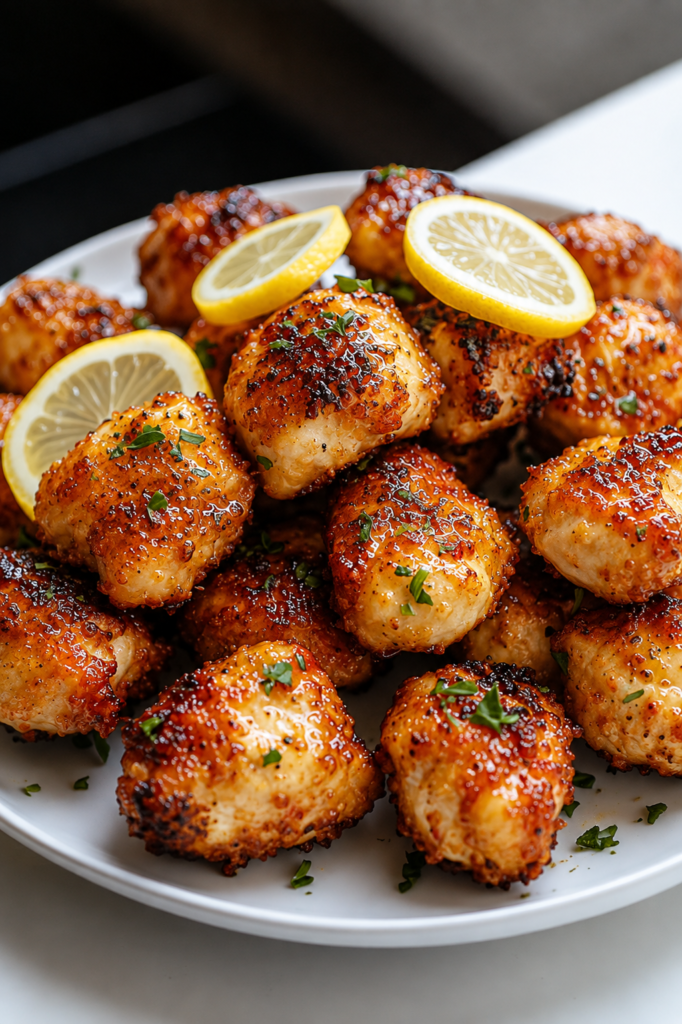 Lemon Garlic Chicken Bites