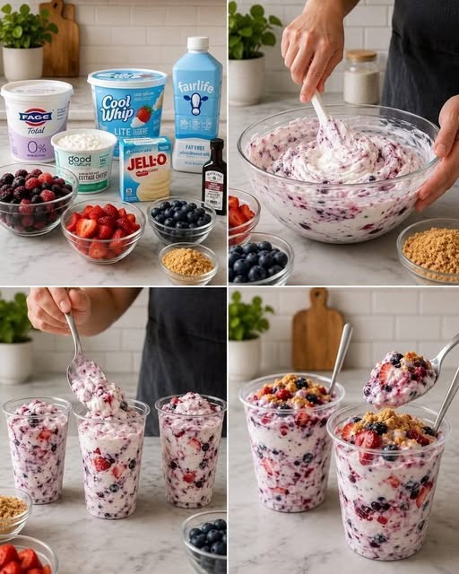 🍓 Bariatric Zero-Carb High-Protein Berry Yogurt Parfait