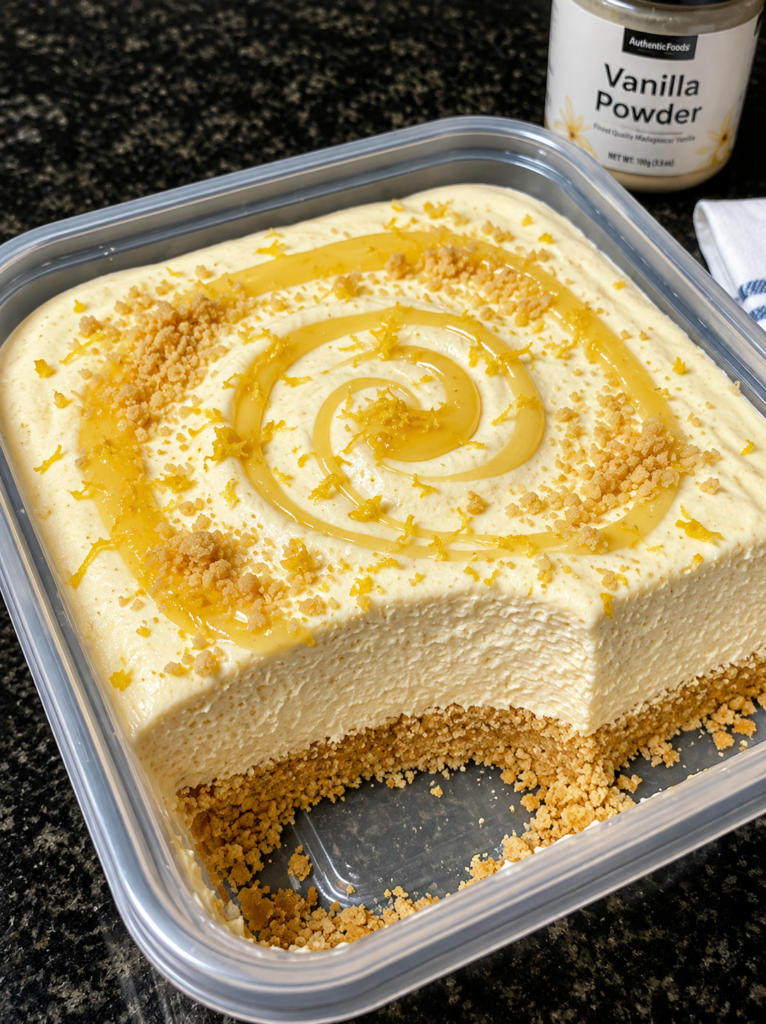 High-Protein Lemon Fluff Shortbread Pie