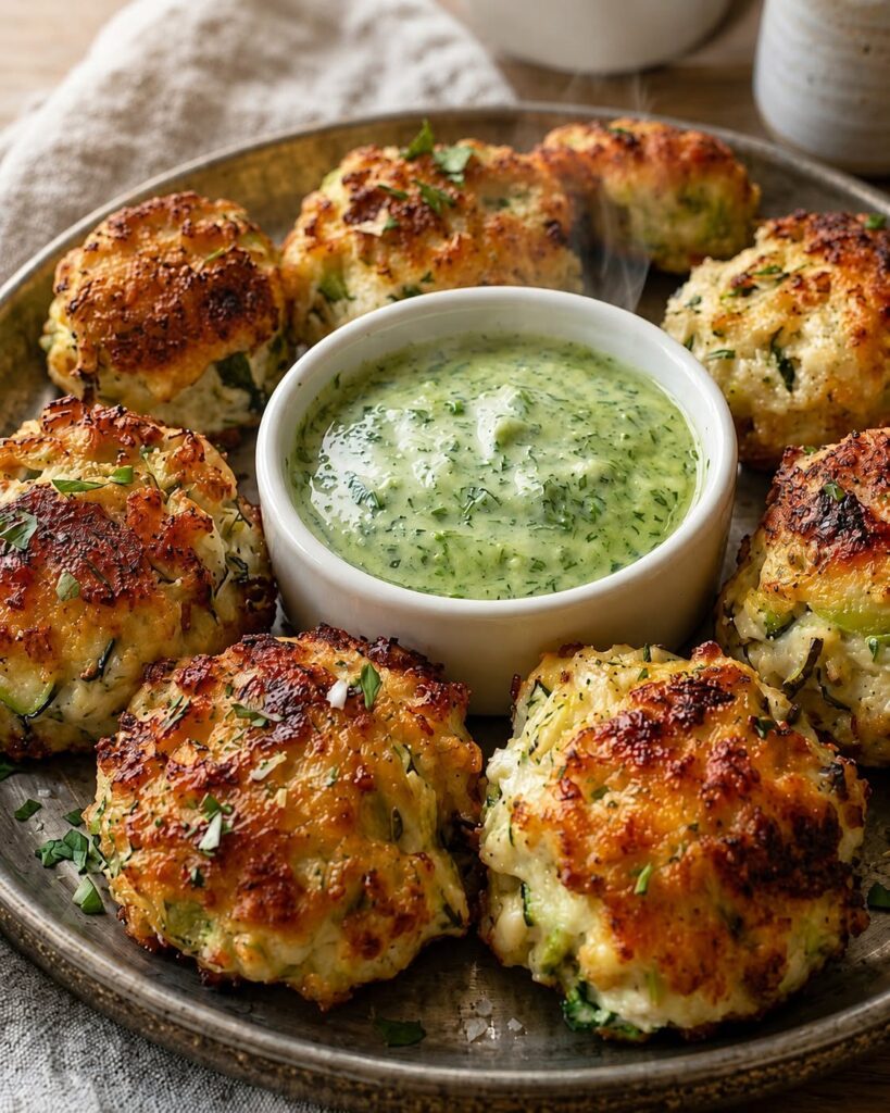 Air Fryer Baked Cheese and Zucchini Bites