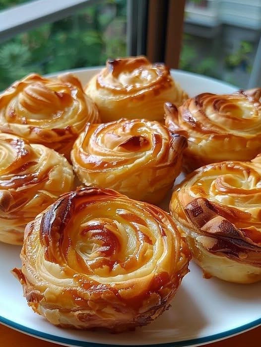 Vegan Peach Pie Cruffins