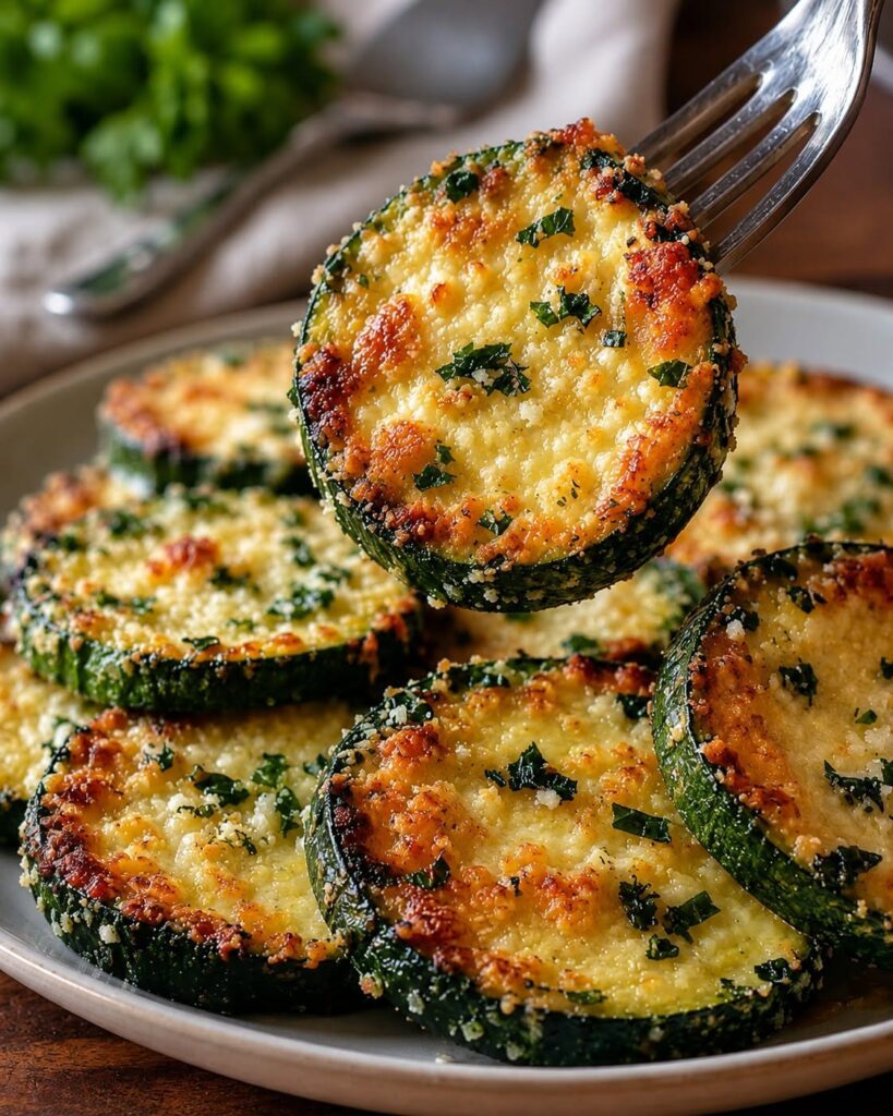Crisp Air Fryer Baked Parmesan Zucchini Rounds