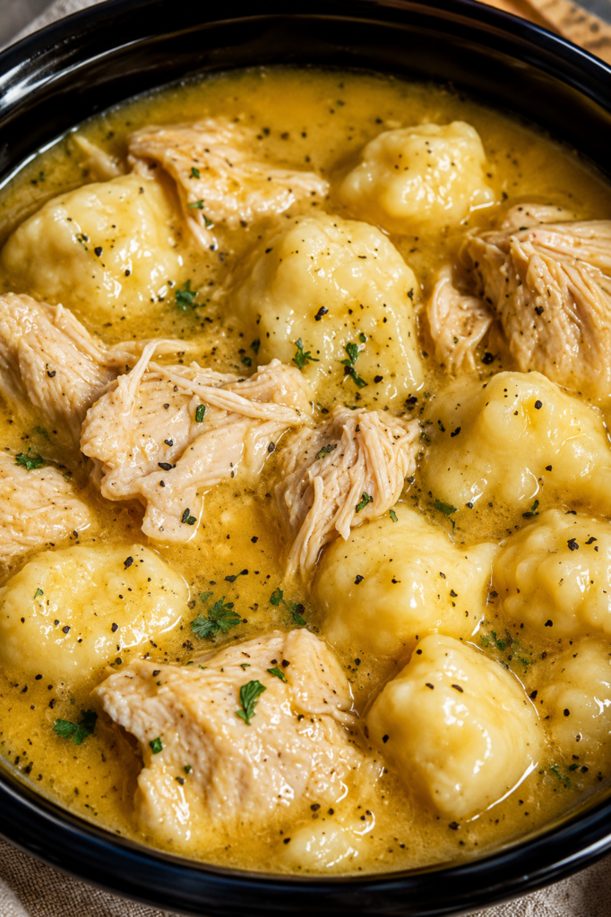 Best Ever Crock Pot Chicken and Dumplings