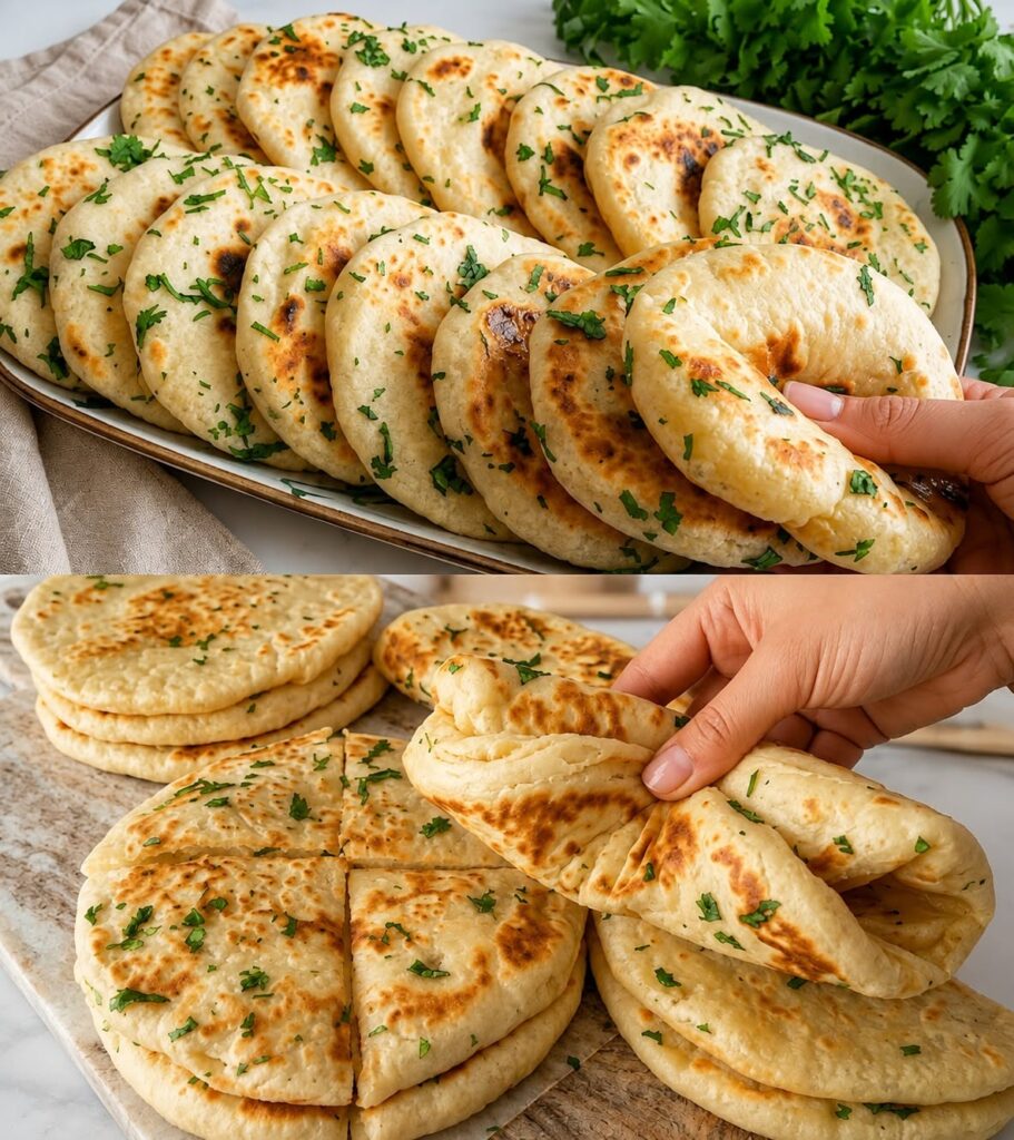 Air Fryer Garlic Naan