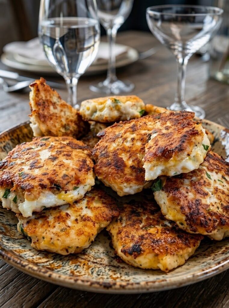 Healthy Cheesy Chicken Fritters