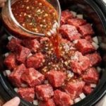 Slow Cooker Beef Tips and Gravy