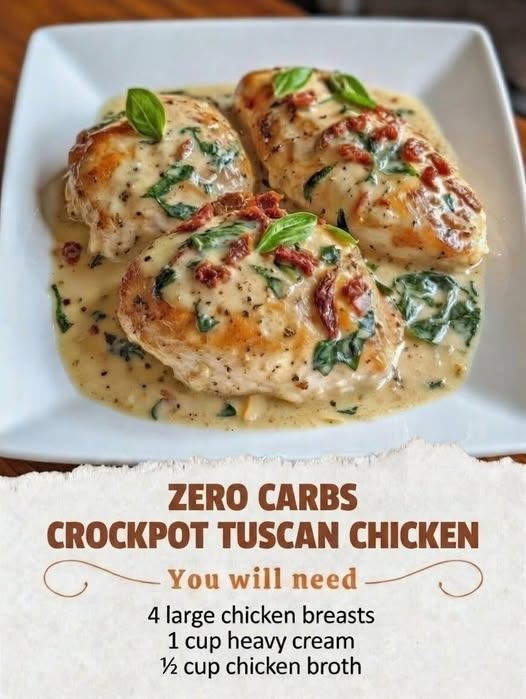 Keto Crockpot Tuscan Chicken ๐๐