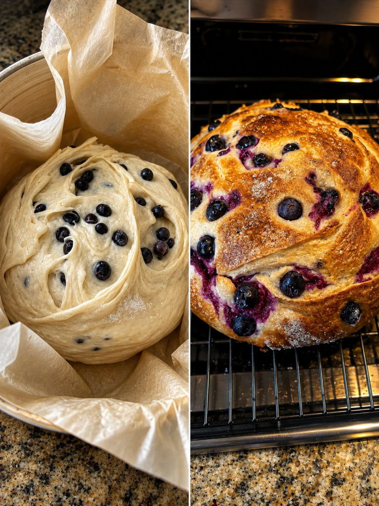 High-Protein Blueberry Cream Cheese Loaf (Soft, Moist & Bakery-Style)