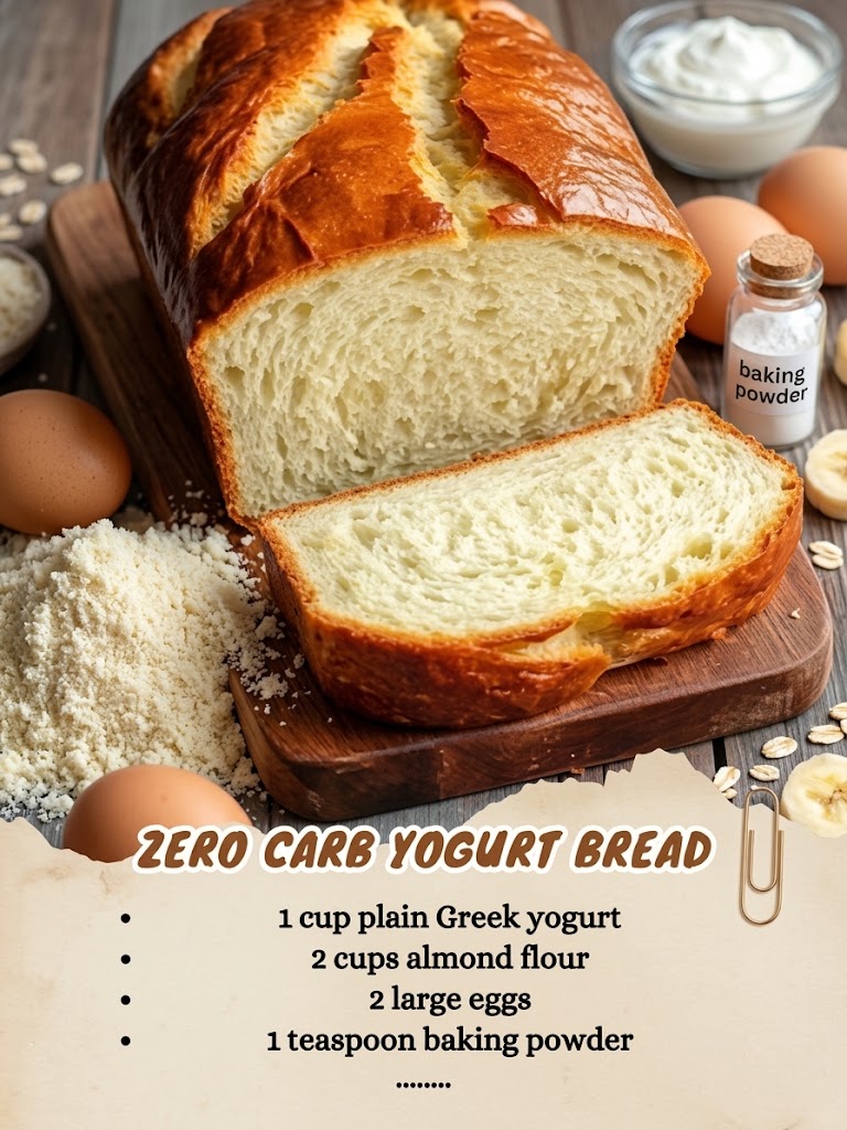 🍞 Zero-Carb Yogurt Bread