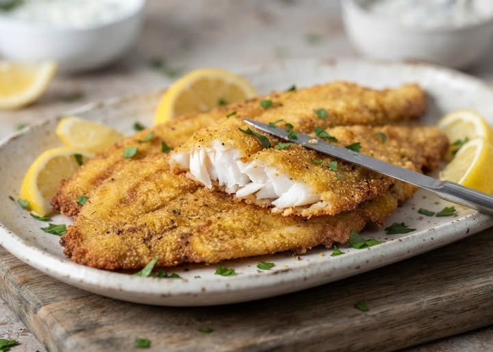 Crispy air fried catfish