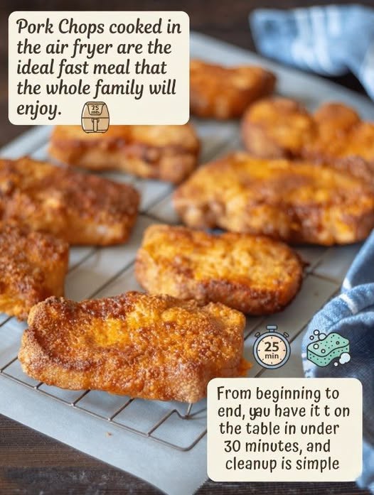 Pork Chops cooked in the air fryer
