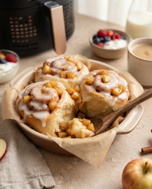 Air Fryer Apple Cinnamon Rolls