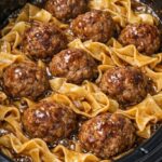4-Ingredient Slow Cooker Meatball Stroganoff