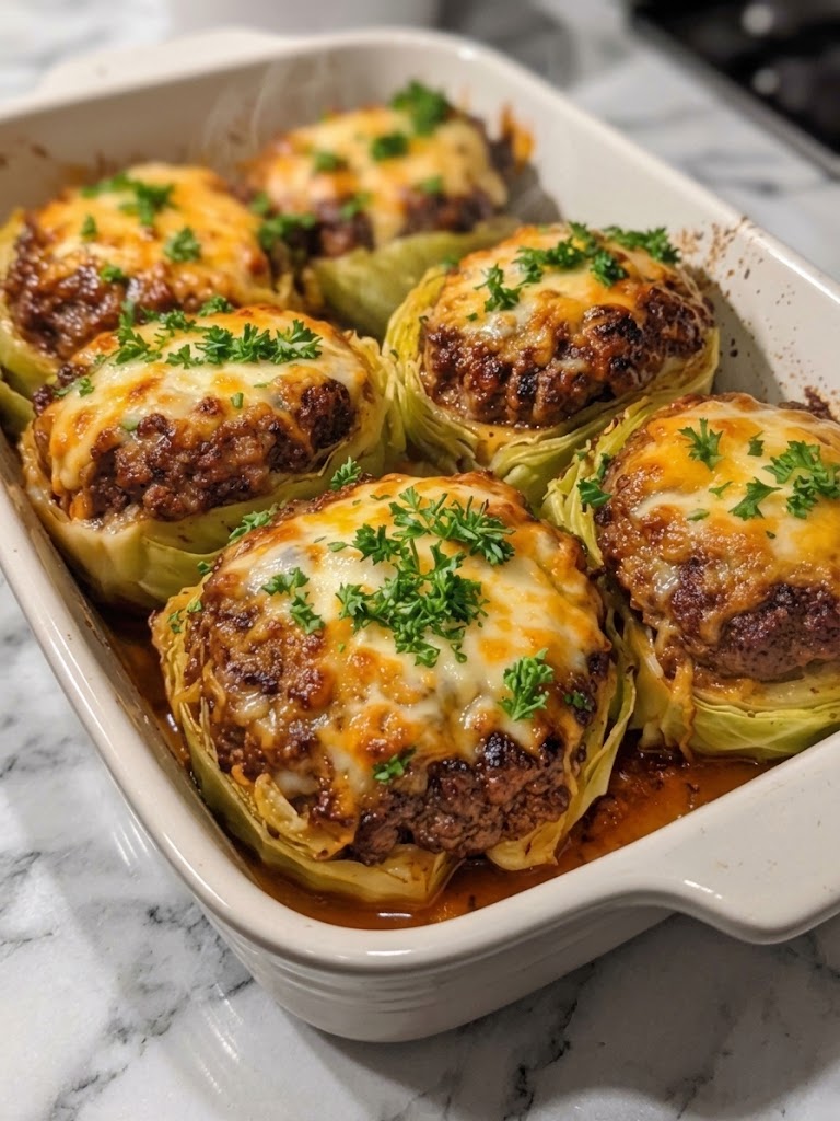 Oven-Baked Cabbage Burgers