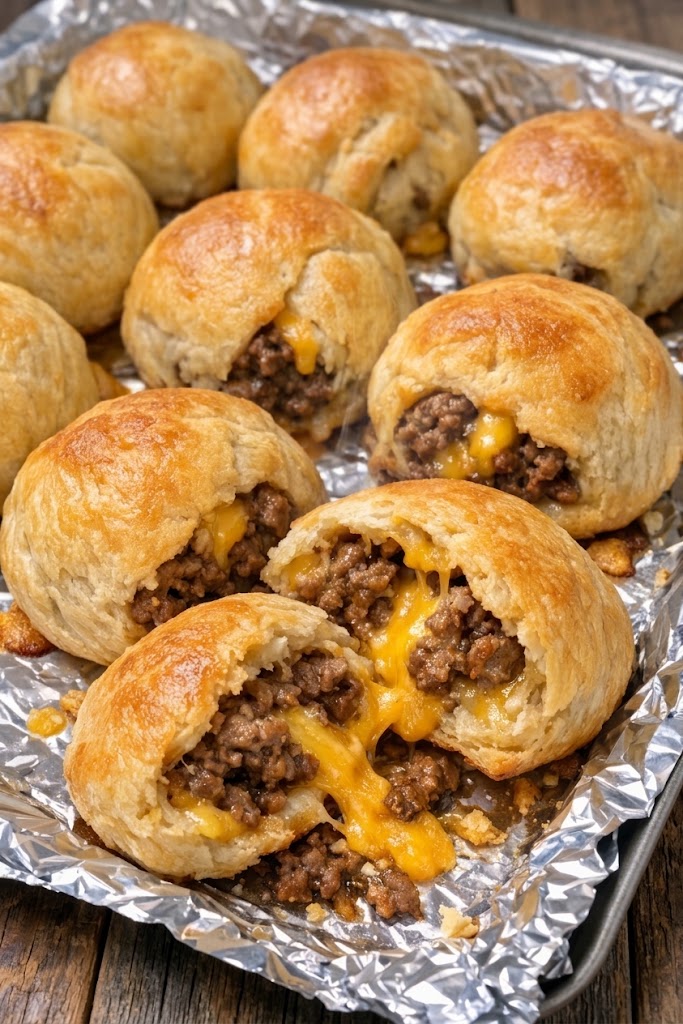 Oven-Baked Beef Crescent Puffs