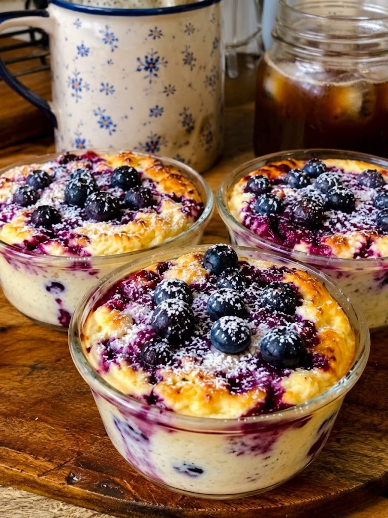 WW Baked Blueberry Cottage Cheese Bowls