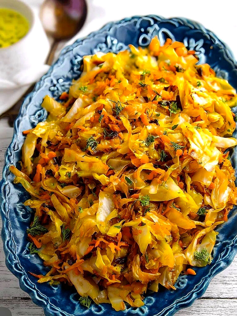 Vegan Cabbage Poriyal