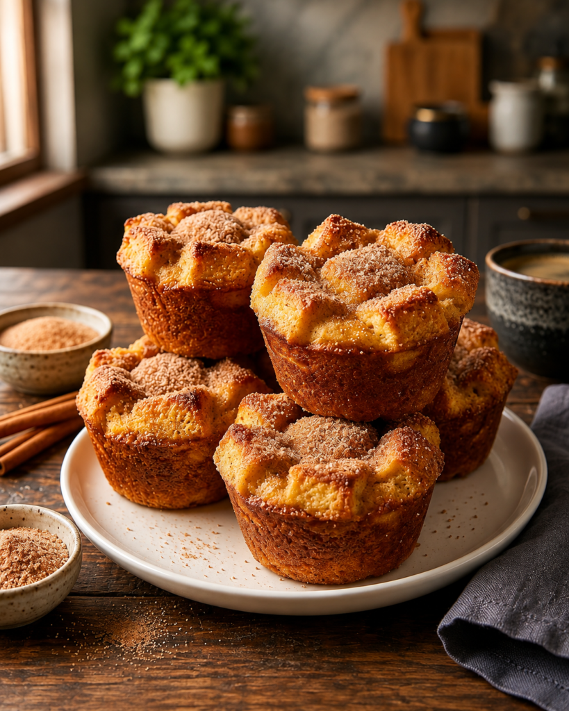 Cinnamon Sugar French Toast Muffins