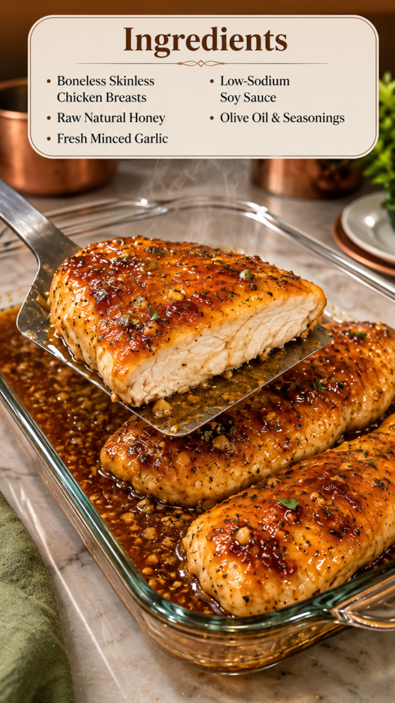High-Protein Baked Honey Garlic Chicken