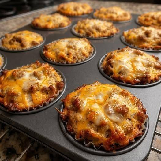🧀🌭 Loaded Sausage & Cheese Breakfast Egg Muffins