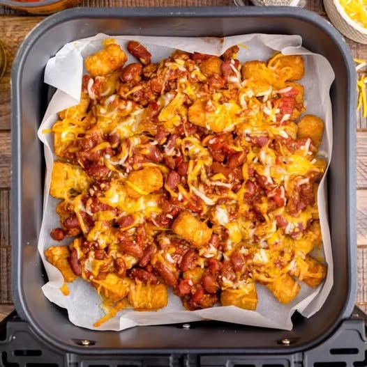 Air Fryer Tots with Cheese