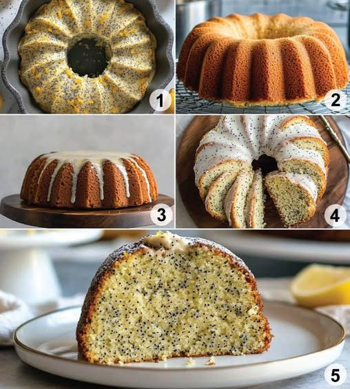 High-Protein Lemon Poppy Seed Bundt Cake