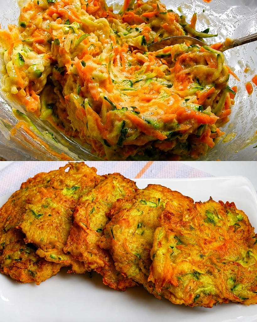 🥕🥒 Crispy Zucchini Carrot Fritters