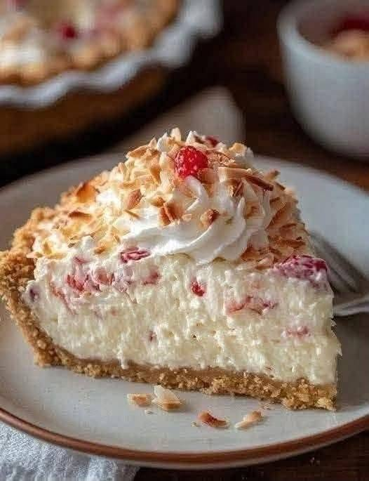 🥥🍓 Creamy Raspberry Coconut Cream Pie