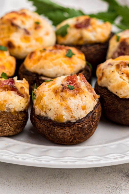 Air Fryer Stuffed Mushrooms