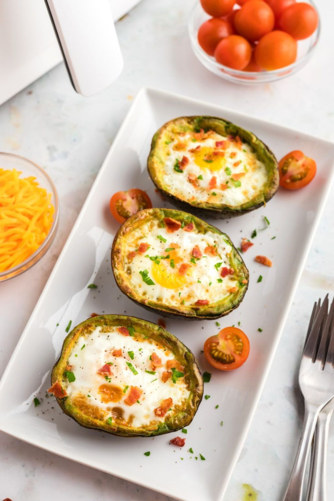 Air Fryer Keto Avocado Egg Boats