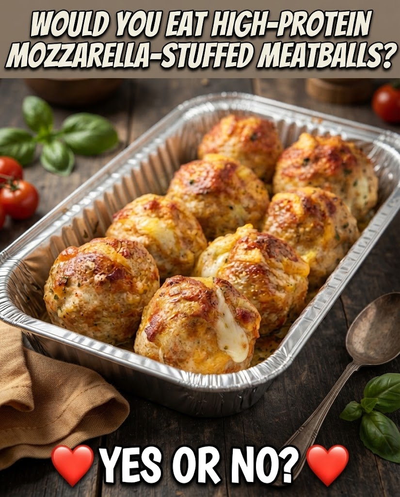 High-Protein Mozzarella-Stuffed Meatballs