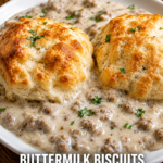 Buttermilk Biscuits with Sausage Gravy