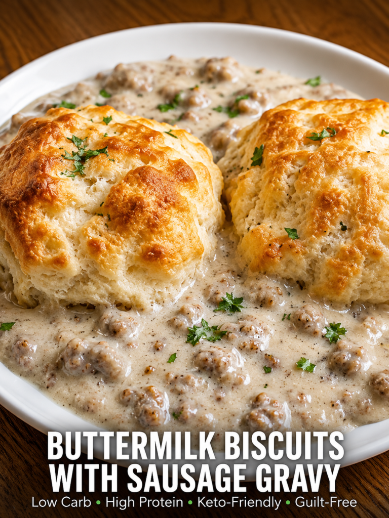 Buttermilk Biscuits with Sausage Gravy