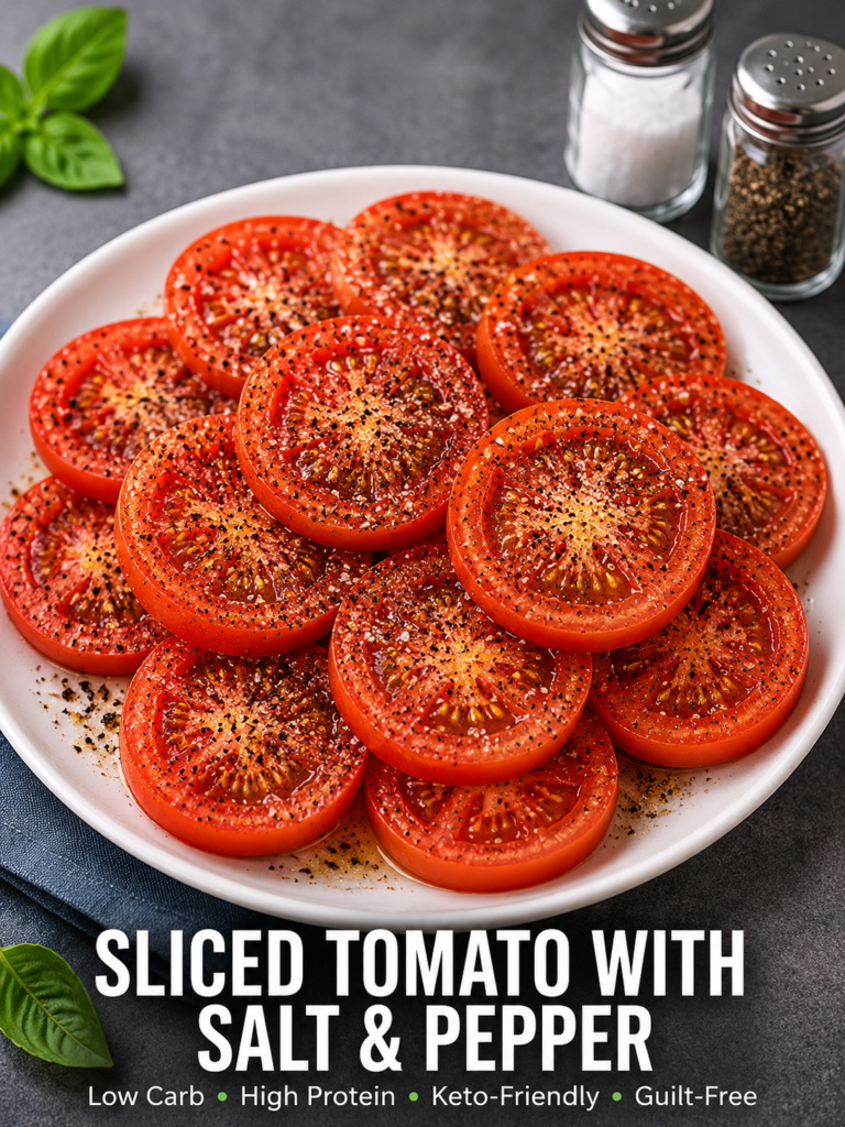 Sliced Tomato with Salt & Pepper