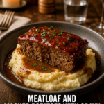 classic Meatloaf with Mashed Potatoes and Gravy