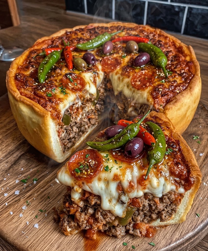 Chicago-Style White Deep Dish Pizza