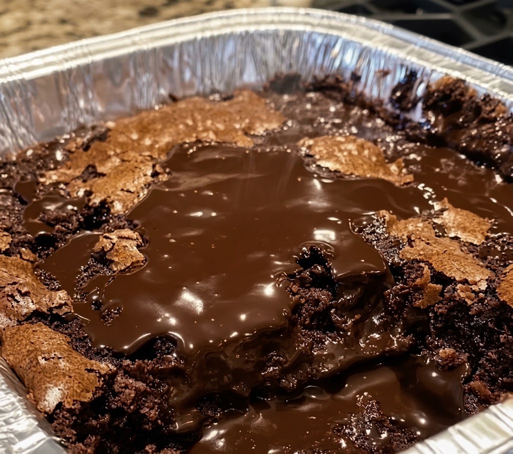 Fudgy Molten Chocolate Lava Brownies
