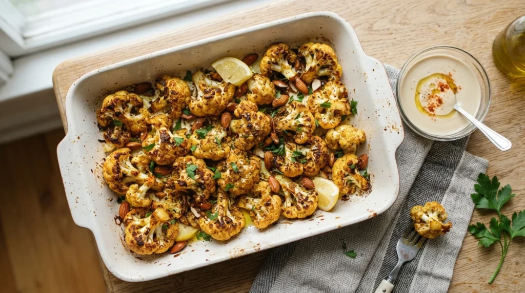 Crispy Roasted Cauliflower with Cumin and Tahini