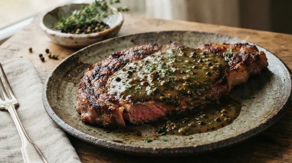 Keto Creamy Peppercorn Sauce for Steak