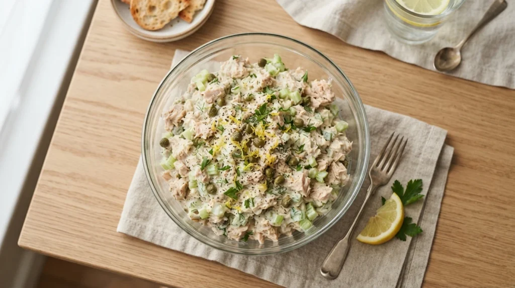 Keto Tuna Salad with Celery and Capers: A Creamy, Low-Carb Delight