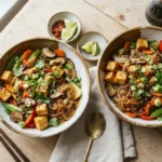 Keto Tofu Shirataki Noodle Stir-Fry Without Sweet Sauce