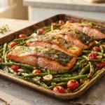 Keto Sheet-Pan Salmon with Green Beans