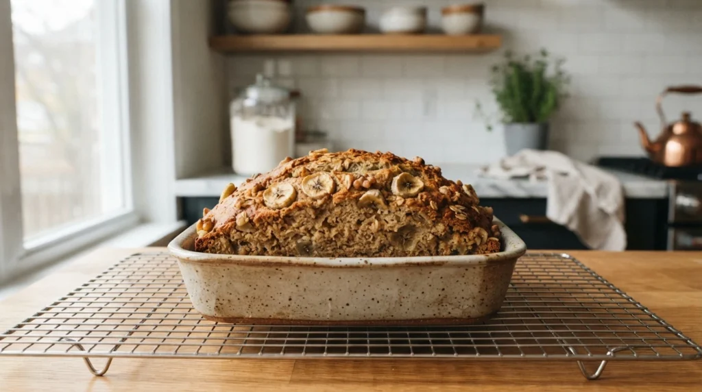 Air Fryer Banana Bread with a Fully Baked Center