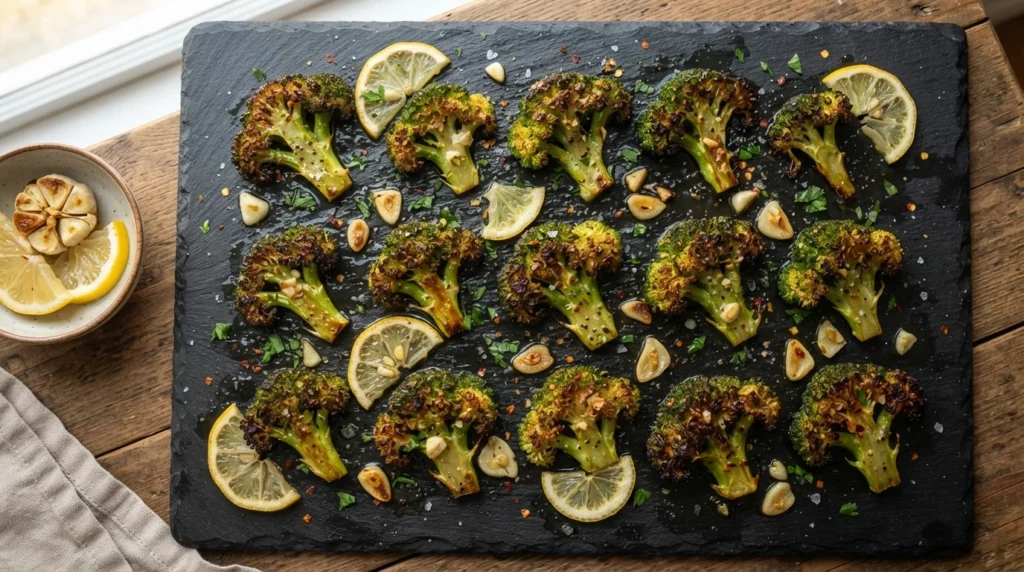 Crispy Keto Broccoli with Garlic and Lemon