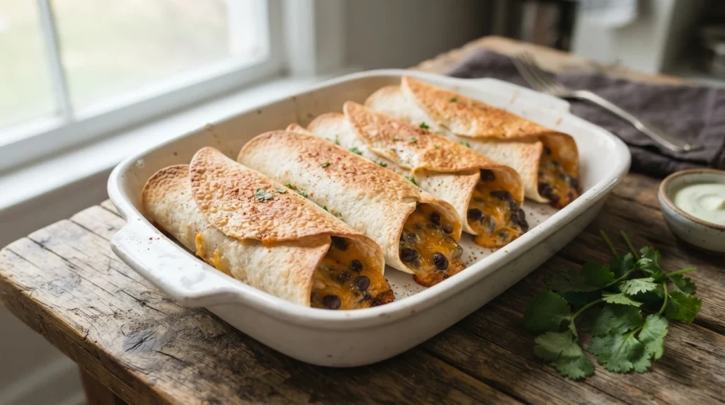 Crisp Air Fryer Bean and Cheese Burritos